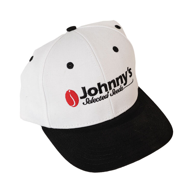 Johnny's Twill Hat &ndash; White with Black Hats
