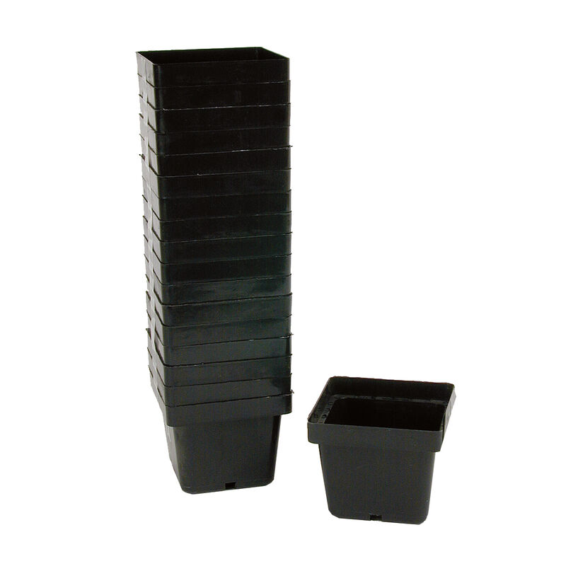 Mini Square Plastic Pots &ndash; 18 Count Plastic Pots