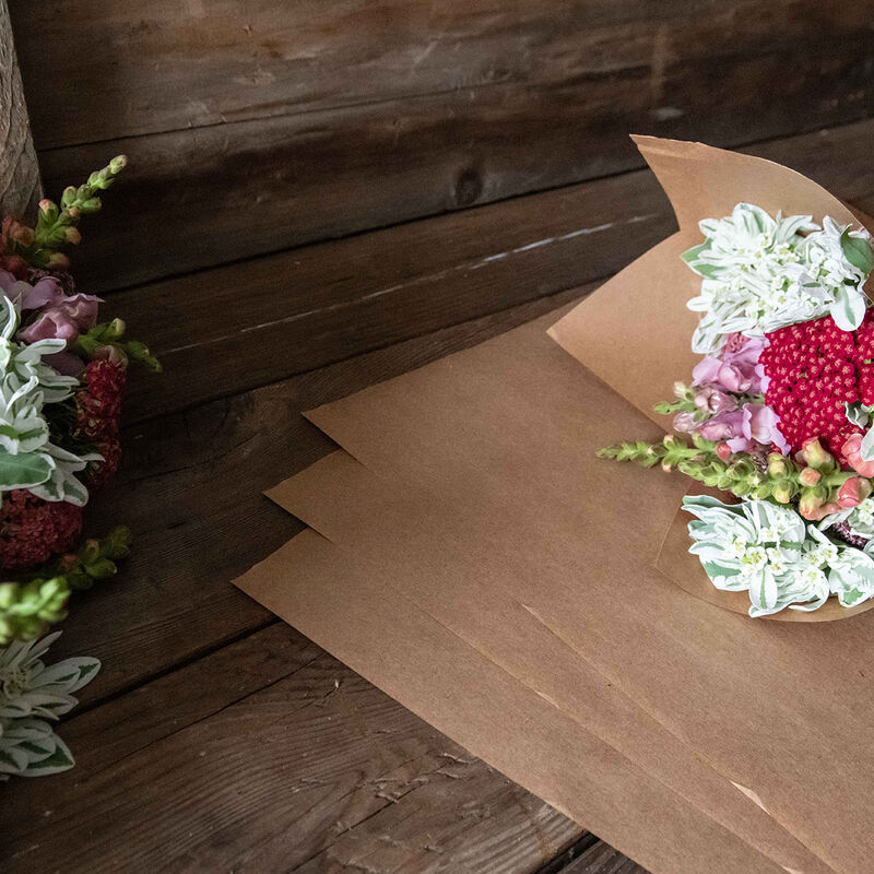 Kraft Paper Square Sheets &ndash; S Flower Post-Harvest