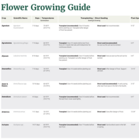 flower culture chart