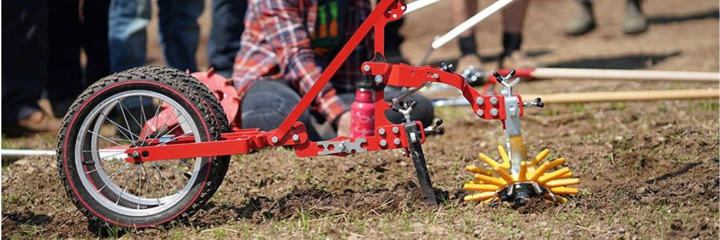Introducing the Stackable Terrateck Double Wheel Hoe Johnny's Field Day, at Four Season Farm, Harborside, Maine